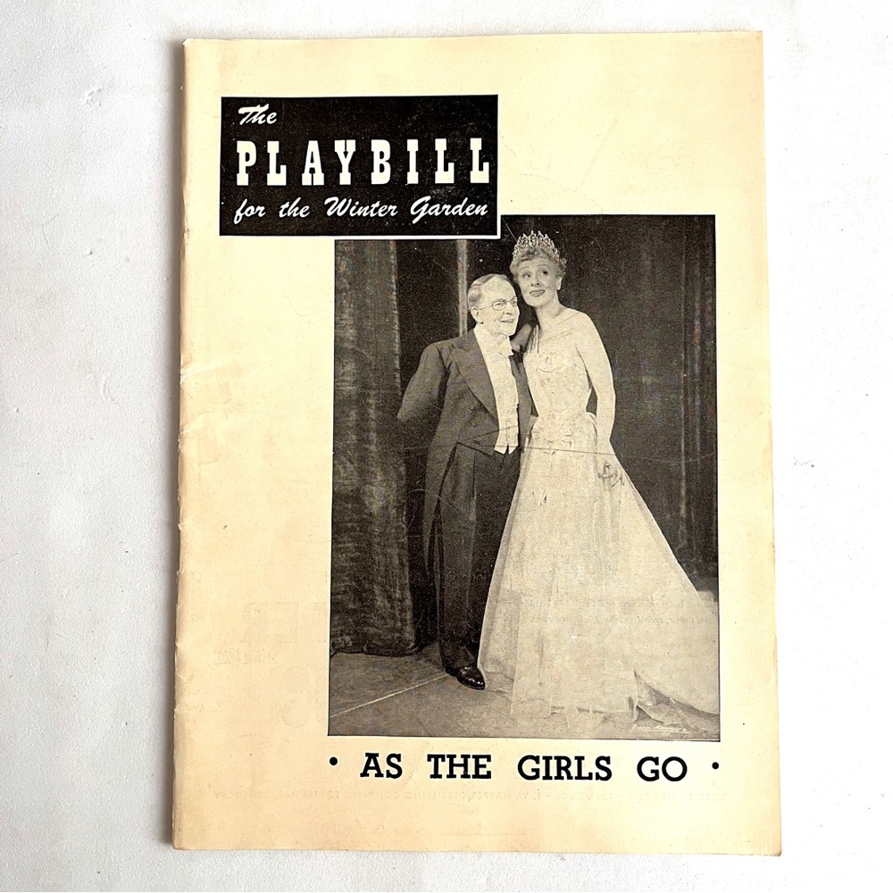 1949 Winter Garden Theatre- Vintage Playbill for 'As the Girls Go'